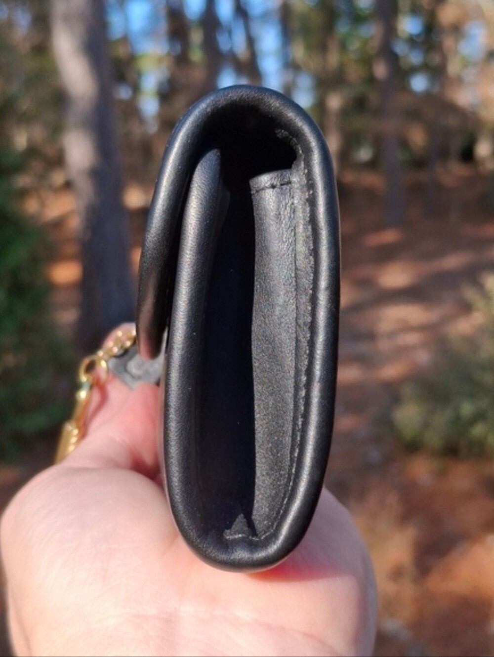 Rare New Vintage Coach Black Glove Tanned Leather Multi-Function Purse #7219 - Picture 4 of 13